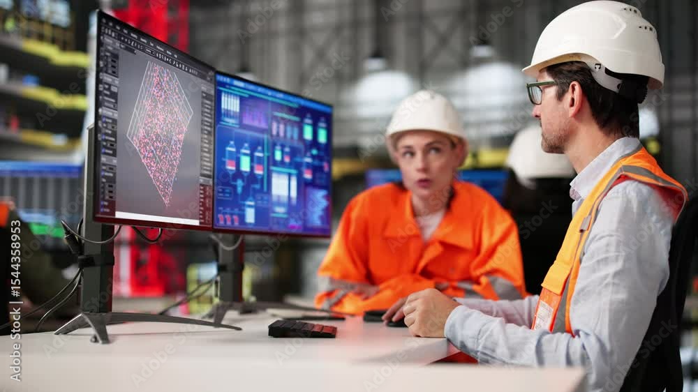 Poster Industrial Construction Engineer Using SCADA Control Software