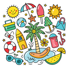 Summer vacation doodles