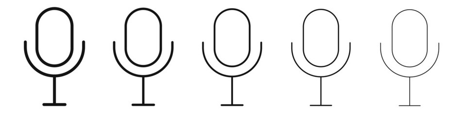 Voice icon black and white vector sign