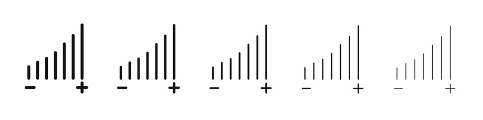 Volume icon black and white vector sign