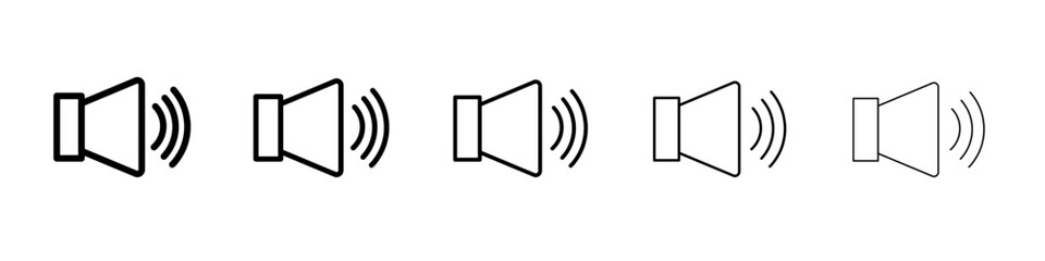 Volume icon black and white vector sign