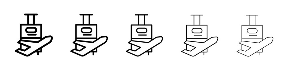 voyage icon black and white vector sign