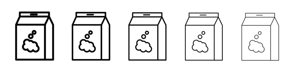 Washing powder icon black and white vector sign