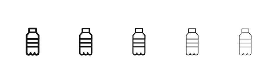 water bottle icon black and white vector sign