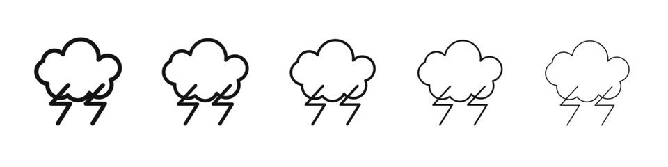 Weather Icon black and white vector sign