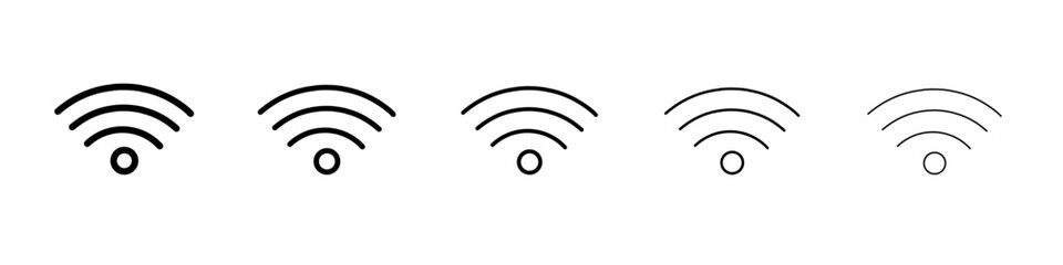 Wifi signal icon black and white vector sign
