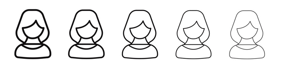 woman icon black and white vector sign