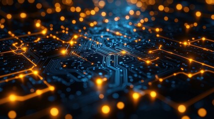 A sleek, futuristic digital circuit board, interconnected by glowing pathways to a sprawling network of servers and the internet, visually represents a central bank digital currency (CBDC), 