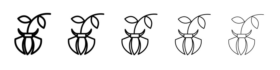 Ylang ylang icon black and white vector sign