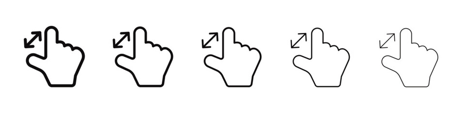 Zoom Gesture icon black and white vector sign