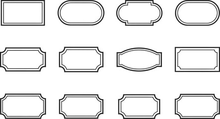 Various elegant black and white frames and labels perfect for design and decoration elements