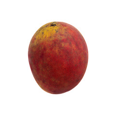 Fototapeta premium Single red and yellow mango isolated on transparent background