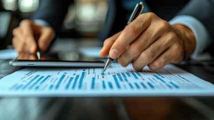 In a modern office setting, a consultant, armed with a tablet PC, engages in a collaborative session with bookkeepers and an accounting lawyer, dissecting complex financial issues, such as stock 