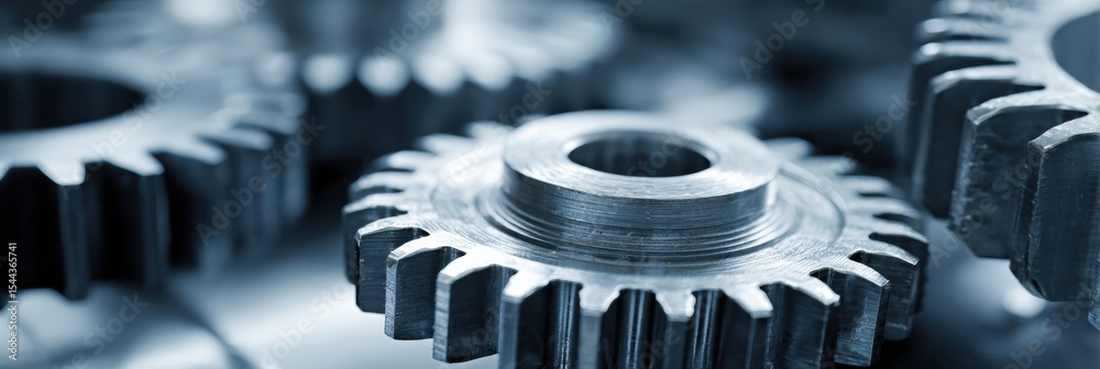 Aufkleber Intricate Arrangement of Interconnected Gears Showcasing a Mechanical Design in a Clean and Organized Layout