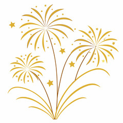 Vector Collection of Colorful Fireworks and Holiday Bursts Icons and Designs