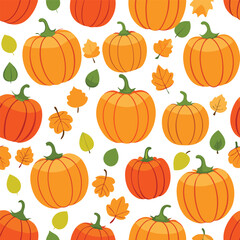 Autumn pumpkins pattern