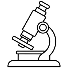 Minimal Microscope Line Icons