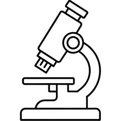 Minimal Microscope Line Icons