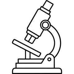 Minimal Microscope Line Icons