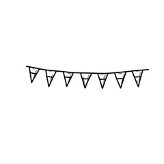 hand drawn flag decoration