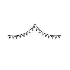 hand drawn flag decoration