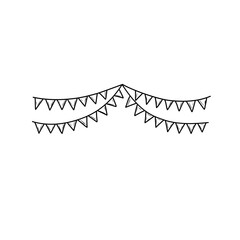 hand drawn flag decoration