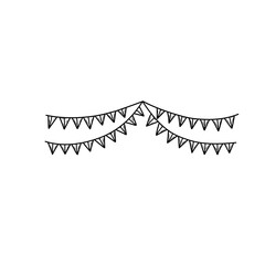 hand drawn flag decoration