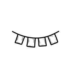 hand drawn flag decoration