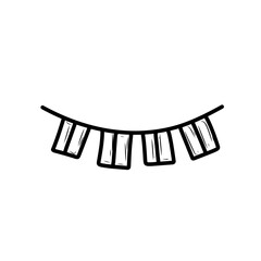 hand drawn flag decoration