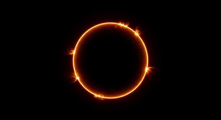 Stunning High-Resolution Image of a Fiery Solar Eclipse, Cosmic Event, Celestial Phenomenon, Space Exploration, Star, Sun, Galaxy, Universe, Astronomy, Astrophysics, Outer Space