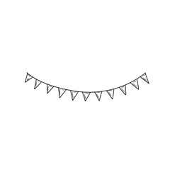 hand drawn flag decoration
