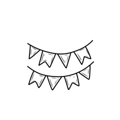 hand drawn flag decoration