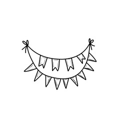 hand drawn flag decoration