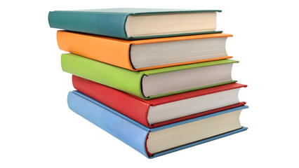 stack of books isolated on White