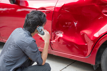 Car accident crash, Car accident protection, Claim collision, Auto emergency. Crashed car claim insurance.