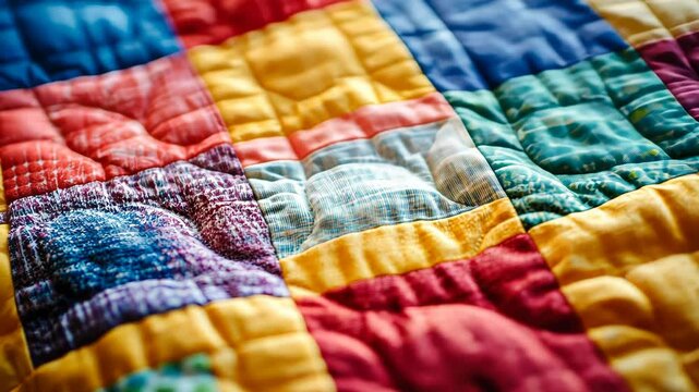 Colorful Quilt Close Up