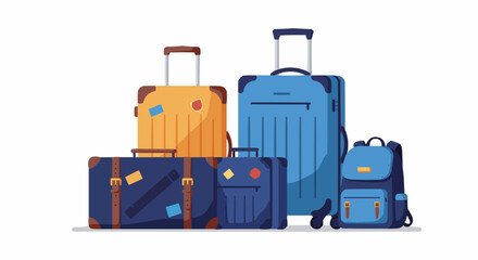 Collection of Luggage Ready for Travel 