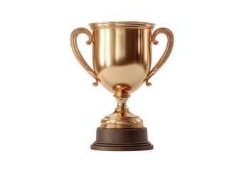 Elegant gold trophy award winner success achievement, On Transparent Background, Png Image
