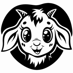 Fototapeta premium Adorable Baby Goat Illustration