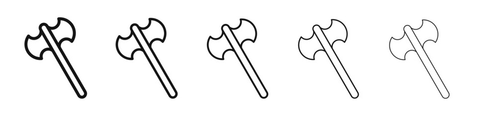 ax tool icon vector outline set illustration sign
