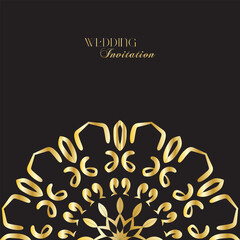 The Gold Mandala Wedding Iinvitation Card