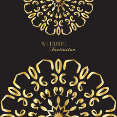 The Gold Mandala Wedding Iinvitation Card