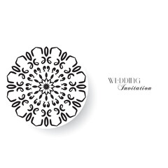 Obraz premium Elegant Black and White Wedding Iinvitation Card