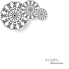 Elegant Black and White Wedding Iinvitation Card