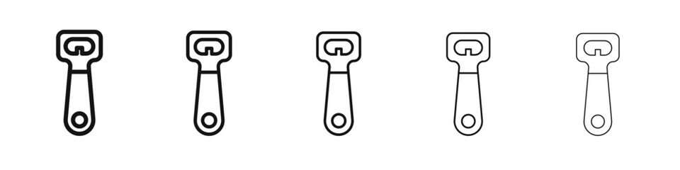 Bottle opent icon vector outline set illustration sign