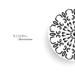 Elegant Black and White Wedding Iinvitation Card