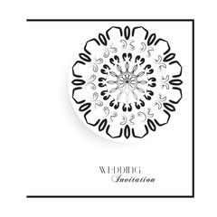 Elegant Black and White Wedding Iinvitation Card