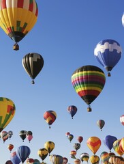Colorful Hot Air Balloons in Sky