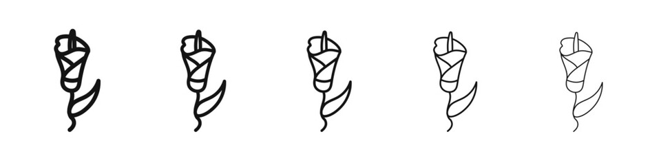 calla icon vector outline set illustration sign