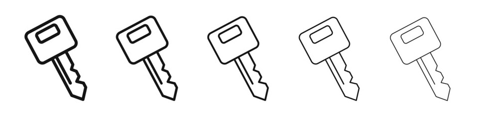 Car Key icon vector outline set illustration sign
